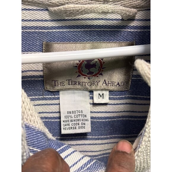 The Territory Ahead Gray Hooded Sweatshirt M Cotton - Picture 6 of 9